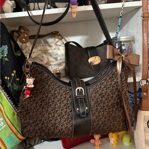 Brown and Black Shoulder Bag CHARMS NOT INCLUDED